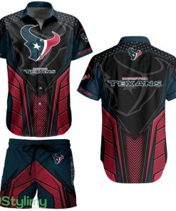 Houston Texans NFL 3D Print Hawaiian Shirt And Shorts Summer Gift For Sports Enthusiast Product Photo 1