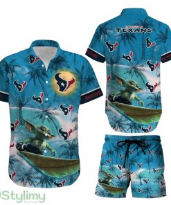 Houston Texans NFL 3D Printed Hawaiian Shirt And Short Tropical Pattern Beach Shirt New Gift For Sports Fans Product Photo 1