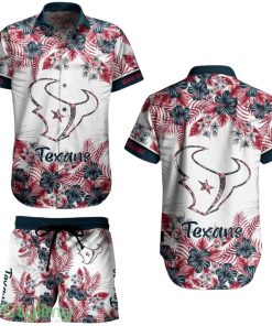 Houston Texans NFL 3D Printed Hawaiian Shirt Graphic Flower Tropical Pattern Summer Shirt Style New Gift Best Fans Product Photo 1