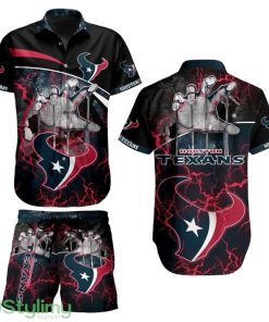 Houston Texans NFL Aloha 3D Hawaiian Shirt And Short Style Summer Product Photo 1
