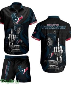 Houston Texans NFL Football 3D Print Hawaiian Shirt And Shorts Graphic Summer Tropical Pattern New Gift For Men Women Product Photo 1