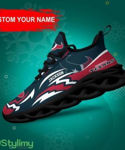 Houston Texans NFL Max Soul Shoes Custom Name Sneakers Hot Trending Personalized Gifts For NFL Big Fans Product Photo 1