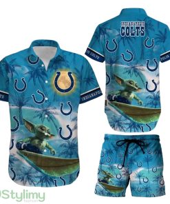 Indianapolis Colts NFL 3D Printed Hawaiian Shirt And Short Tropical Pattern Beach Shirt New Gift For Sports Fans Product Photo 1