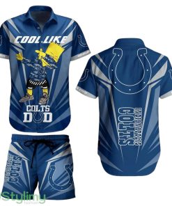 Indianapolis Colts NFL Aloha 3D Hawaiian Shirt And Short Bart Simpson Summer Perfect Gift For Fans NFL Product Photo 1