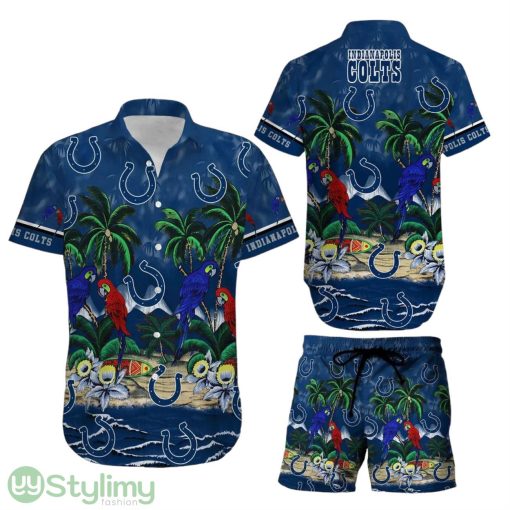 Indianapolis Colts NFL Aloha 3D Hawaiian Shirt And Short Best Gift For Football NFL Fans
