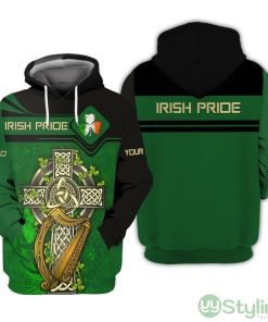 Irish Pride Personalized Name All Over Printed 3D Hoodie Irish Celtic Gift For Ireland Lovers Product Photo 1