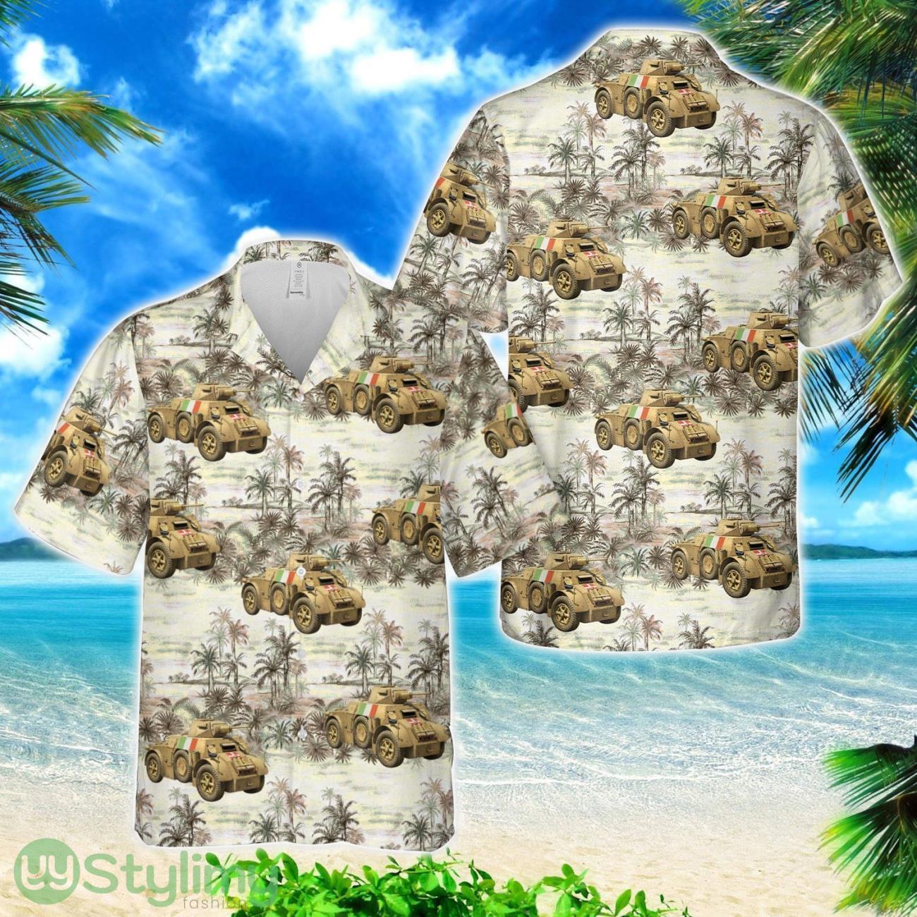 Italian Autoblinda Armored Car Hawaiian Shirt 1 Italian Autoblinda Armored Car Hawaiian Shirt Product Photo 1