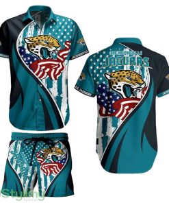 Jacksonville Jaguars Nfl 3D Print Hawaiian Shirt And Shorts Vintage Us Flag Graphic Summer Gift For Men Women Fan Nfl Product Photo 1