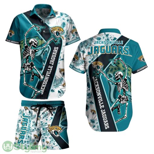 Jacksonville Jaguars Nfl Aloha 3D Hawaiian Shirt Anf Short Sekeleton Design Hot Short Styles For Men Women