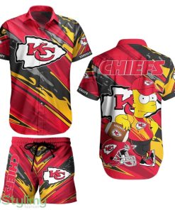Kansas City Chiefs Football Nfl 3D Printed Hawaiian Shirt Bart Simpson Summer Gift For Men Women Fans Product Photo 1