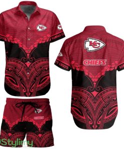 Kansas City Chiefs Football Nfl 3D Printed Hawaiian Shirt Polynesian Pattern New Summer Gift For Men Women Fans Product Photo 1