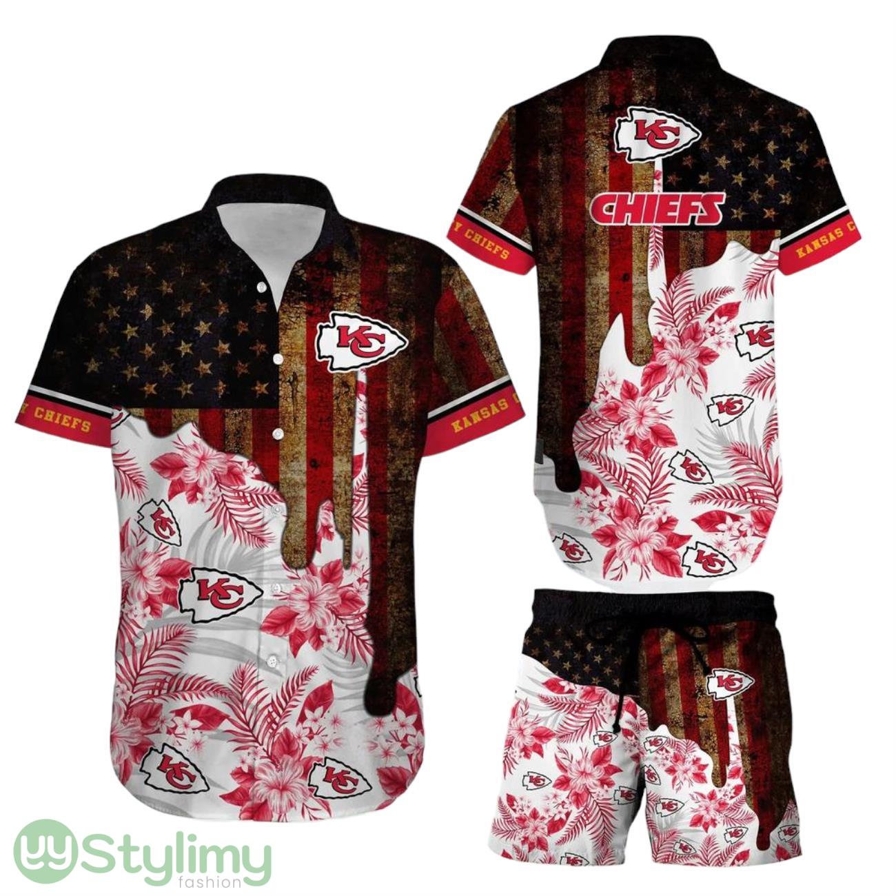 Kansas City Chiefs Nfl 3D Print Hawaiian Shirt And Shorts Summer Vintage Us Flag Best Gift For Men Women 2 Kansas City Chiefs Nfl 3D Print Hawaiian Shirt And Shorts Summer Vintage Us Flag Best Gift For Men Women Product Photo 1
