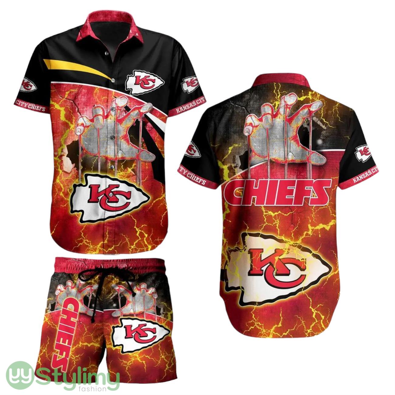 Kansas City Chiefs Nfl Aloha 3D Hawaiian Shirt And Short Style Summer 1 Kansas City Chiefs Nfl Aloha 3D Hawaiian Shirt And Short Style Summer Product Photo 1