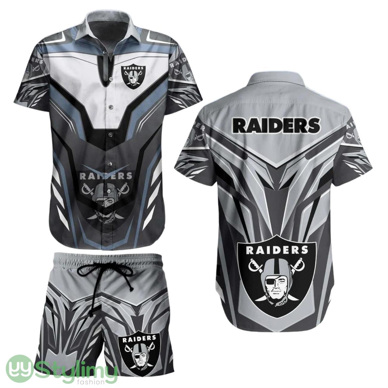 Las Vegas Raiders NFL 3D Print Hawaiian Shirt And Shorts Hot Trend Summer For Sports Fans NFL Enthusiast 2 Las Vegas Raiders NFL 3D Print Hawaiian Shirt And Shorts Hot Trend Summer For Sports Fans NFL Enthusiast Product Photo 1