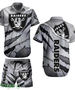 Las Vegas Raiders NFL 3D Print Hawaiian Shirt And Shorts Summer Vintage Beach Shirt For Your Loved Ones Product Photo 1