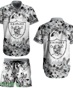 Las Vegas Raiders NFL 3D Printed Hawaiian Shirt Graphic Flower Tropical Pattern Summer Shirt Style New Gift Best Fans Product Photo 1