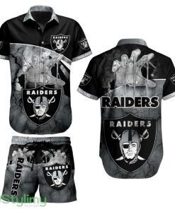 Las Vegas Raiders NFL Aloha 3D Hawaiian Shirt And Short Style Summer Product Photo 1