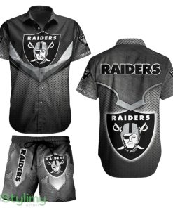Las Vegas Raiders NFL Football 3D Print Hawaiian Shirt And Shorts Beach Shirt Short Style For Big Fans Product Photo 1
