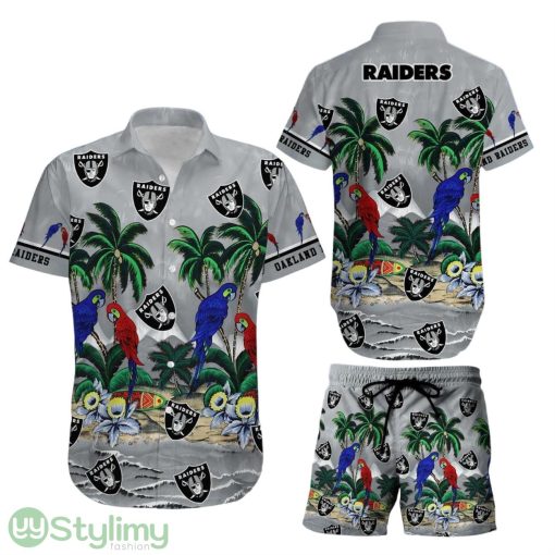 Las Vegas Raiders NFL Football Aloha 3D Hawaiian Shirt And Short Graphic Summer Tropical Pattern New Gift For Men Women