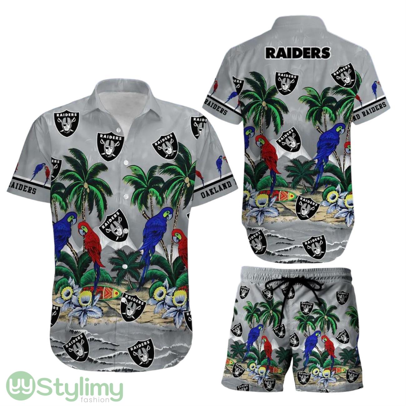 Las Vegas Raiders NFL Football Aloha 3D Hawaiian Shirt And Short Graphic Summer Tropical Pattern New Gift For Men Women 1 Las Vegas Raiders NFL Football Aloha 3D Hawaiian Shirt And Short Graphic Summer Tropical Pattern New Gift For Men Women Product Photo 1