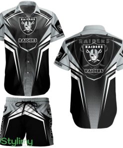 Las Vegas Raiders NFL Football Hawaii Short Shirt For This Summer Graphic 3D Print Hawaiian Shirt And Shorts Gift Big Fans Product Photo 1
