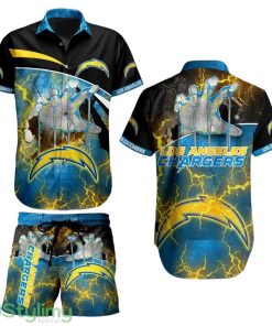 Los Angeles Chargers NFL 3D Print Hawaiian Shirt And Shorts Style Summer Luzgear Store Product Photo 1