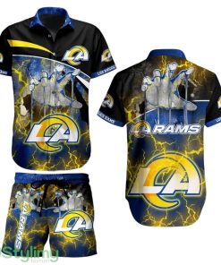 Los Angeles Rams NFL 3D Printed Hawaiian Shirt And Short Style Summer Product Photo 1