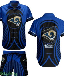 Los Angeles Rams NFL Aloha 3D Hawaiian Shirt And Short New Collection Summer Best Gift For Big Fans Product Photo 1