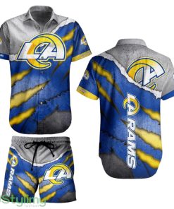 Los Angeles Rams NFL Aloha 3D Hawaiian Shirt And Short Summer Vintage Beach Shirt For Your Loved Ones Product Photo 1