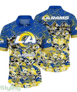 Los Angeles Rams NFL Hawaiian Shirt 3D Printed Graphic Tropical Pattern 3D Printed Beach Shirt Summer Gift For Fan Product Photo 1