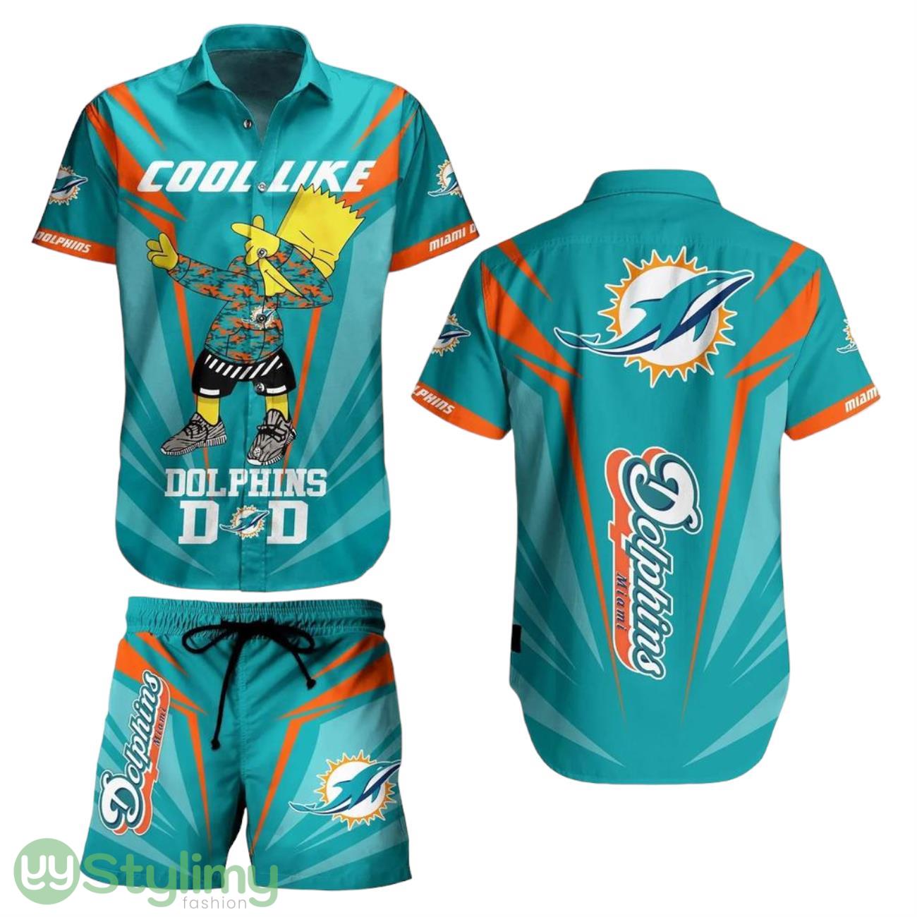 Miami Dolphins NFL Aloha 3D Hawaiian Shirt And Short Bart Simpson Summer Perfect Gift For Fans NFL 1 Miami Dolphins NFL Aloha 3D Hawaiian Shirt And Short Bart Simpson Summer Perfect Gift For Fans NFL Product Photo 1