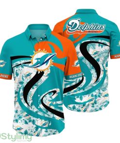 Miami Dolphins NFL Hawaii Shirt Tropical Pattern Graphic This Summer Gift For Fan NFL Product Photo 1