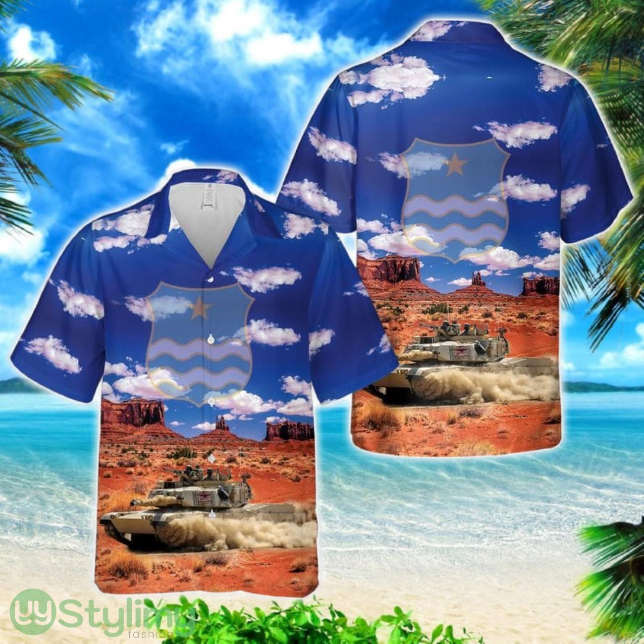 Minnesota Army National Guard M1A2 Abrams Main Battle Tank Beach Hawaiian Shirt 2 Minnesota Army National Guard M1A2 Abrams Main Battle Tank Beach Hawaiian Shirt Product Photo 1