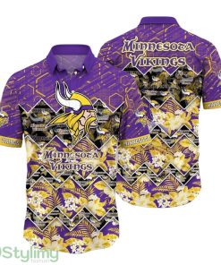 Minnesota Vikings NFL Hawaiian Shirt 3D Printed Graphic Tropical Pattern 3D Printed Beach Shirt Summer Gift For Fan Product Photo 1