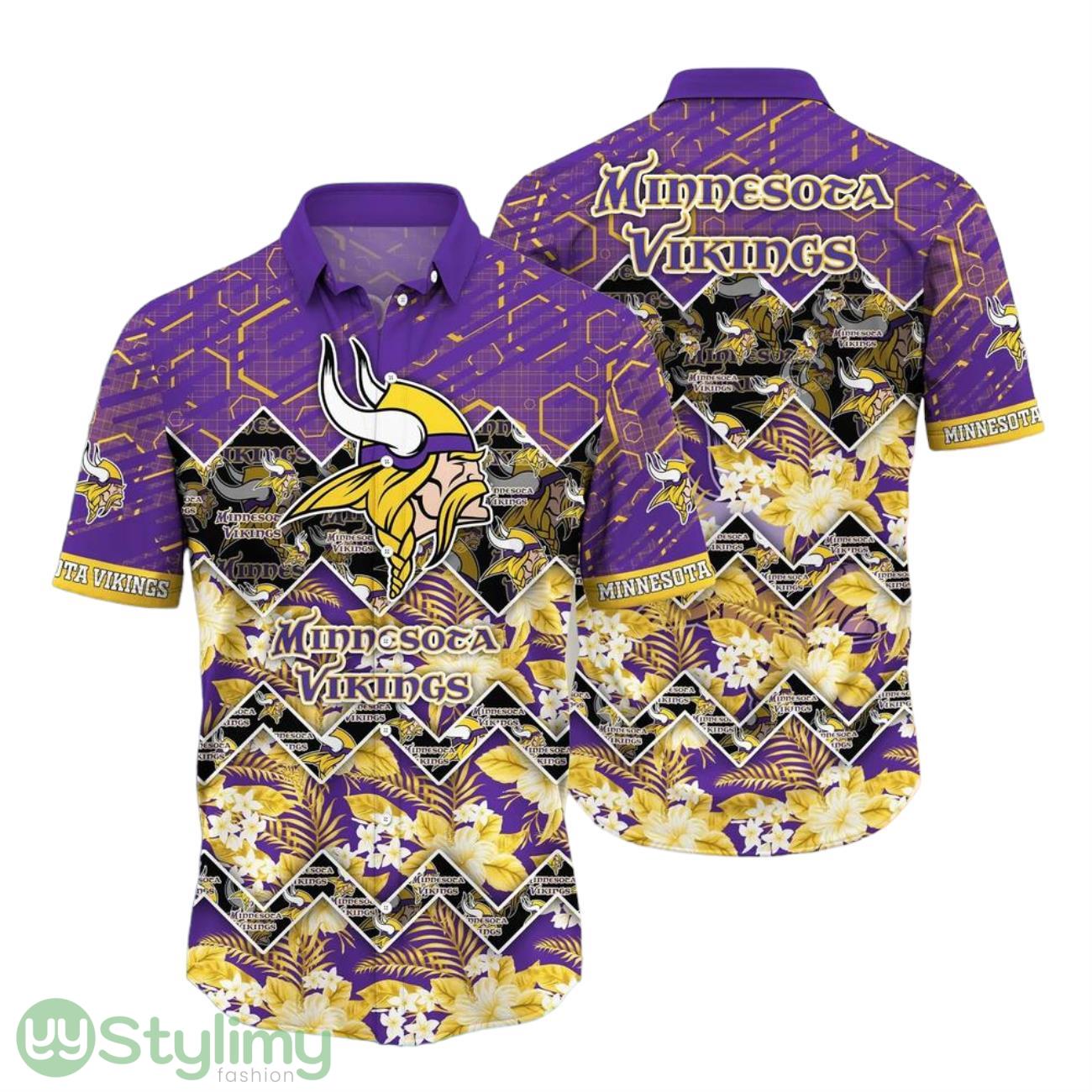 Minnesota Vikings NFL Hawaiian Shirt 3D Printed Graphic Tropical Pattern 3D Printed Beach Shirt Summer Gift For Fan 2 Minnesota Vikings NFL Hawaiian Shirt 3D Printed Graphic Tropical Pattern 3D Printed Beach Shirt Summer Gift For Fan Product Photo 1