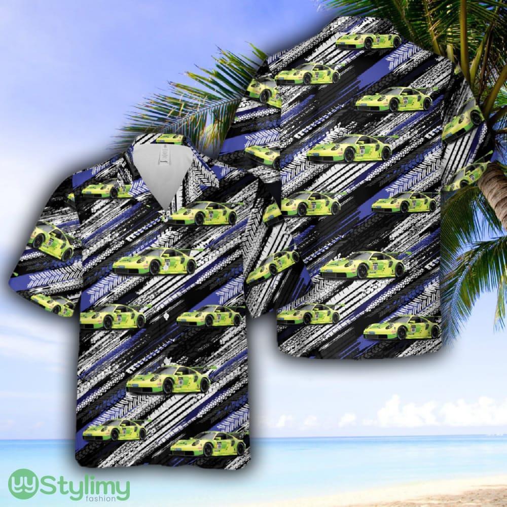 Neon Yellow Porsche 911 RSR GT3 Hawaiian Shirt 2 Neon Yellow Porsche 911 RSR GT3 Hawaiian Shirt - Neon Yellow Porsche 911 RSR GT3 Hawaiian Shirt