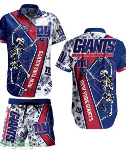 New York Giants NFL Aloha 3D Hawaiian Shirt And Short Sekeleton Design Hot Short Styles For Men Women Product Photo 1
