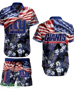 New York Giants NFL Aloha 3D Hawaiian Shirt And Short Summer Tropical Pattern US Flag Best Gift For Sports Enthusiast Product Photo 1