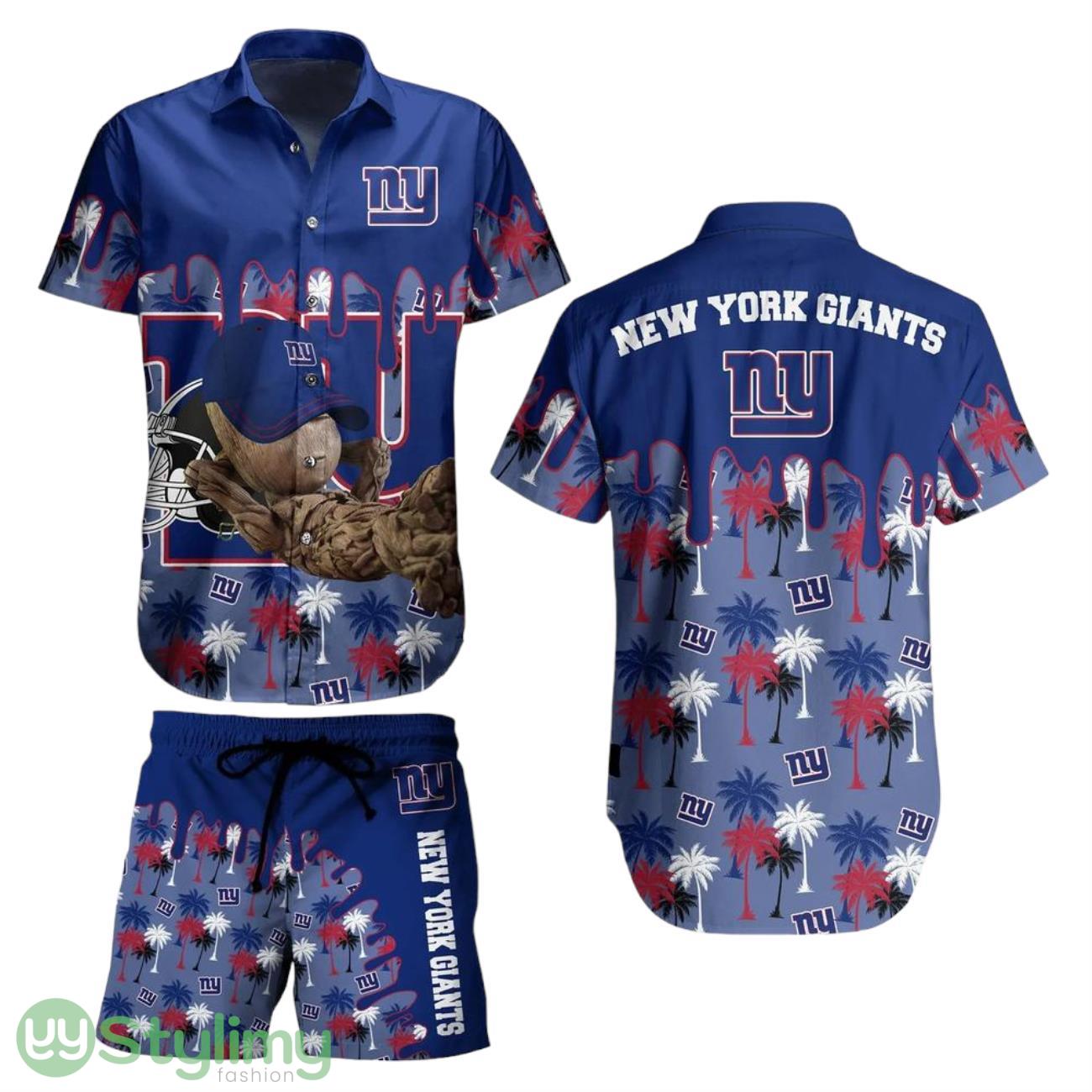 New York Giants NFL Aloha 3D Hawaiian Shirt Groot Graphic New Summer Perfect Best Gift Ever 1 New York Giants NFL Aloha 3D Hawaiian Shirt Groot Graphic New Summer Perfect Best Gift Ever Product Photo 1
