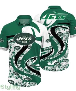 New York Jets NFL Hawaii Shirt Tropical Pattern Graphic This Summer Gift For Fan NFL Product Photo 1