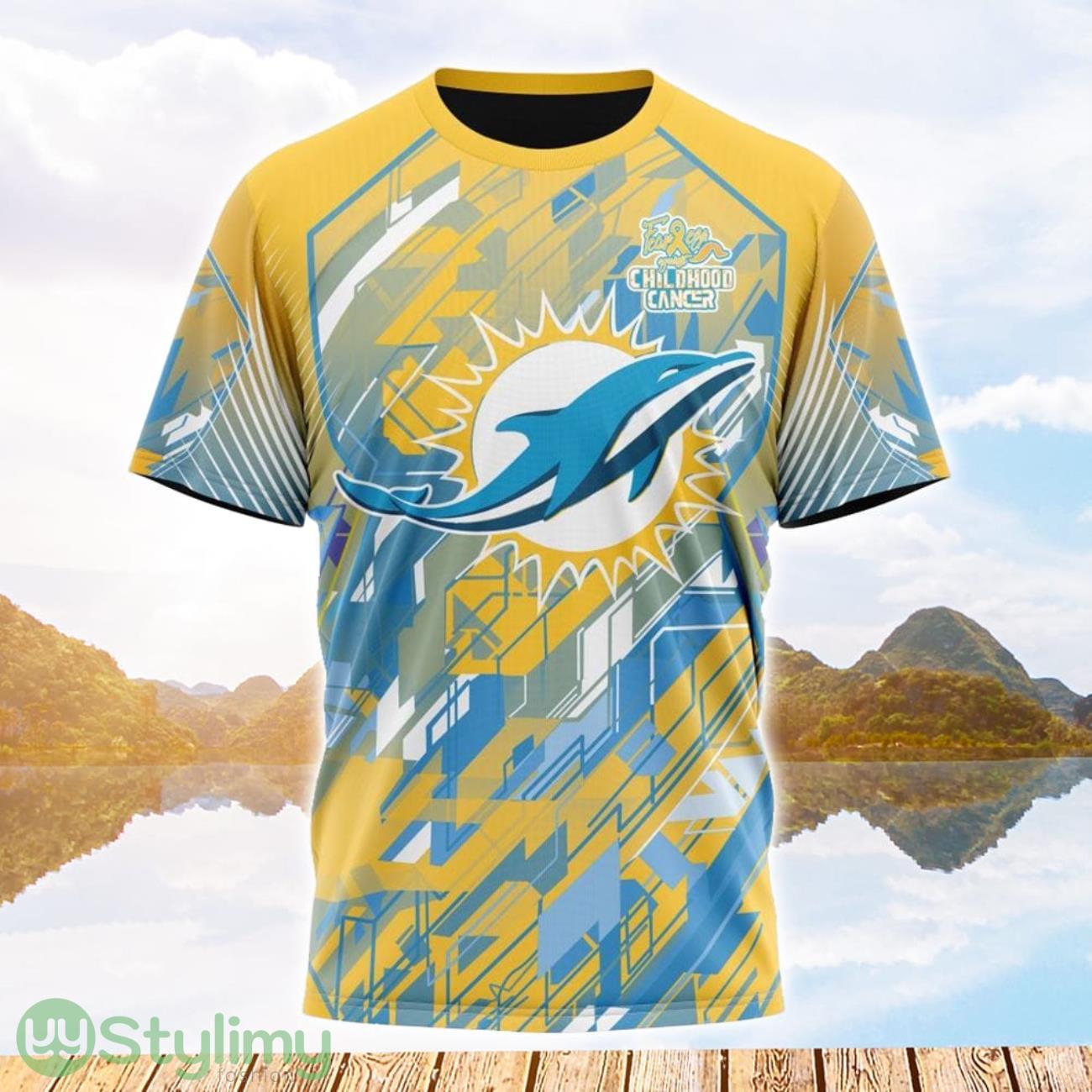 NFL Miami Dolphins All Over Print Football Fans 3D T Shirts 2 NFL Miami Dolphins All Over Print Football Fans 3D T Shirts Product Photo 1