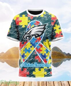 NFL Philadelphia Eagles All Over Print Autism Awareness 3D T Shirt Product Photo 1