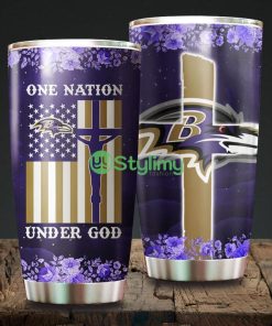 One Nation Under God Baltimore Ravens NFL Beautiful Design Tumbler Product Photo 1