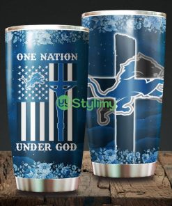 One Nation Under God Detroit Lions NFL Beautiful Design Tumbler Product Photo 1