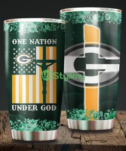 One Nation Under God Green Bay Packers NFL Beautiful Design Tumbler Product Photo 1