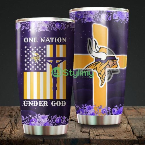 One Nation Under God Minnesota Vikings NFL Beautiful Design Tumbler