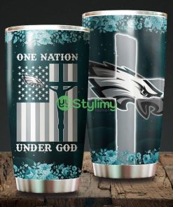 One Nation Under God Philadelphia Eagles NFL Beautiful Design Tumbler Product Photo 1