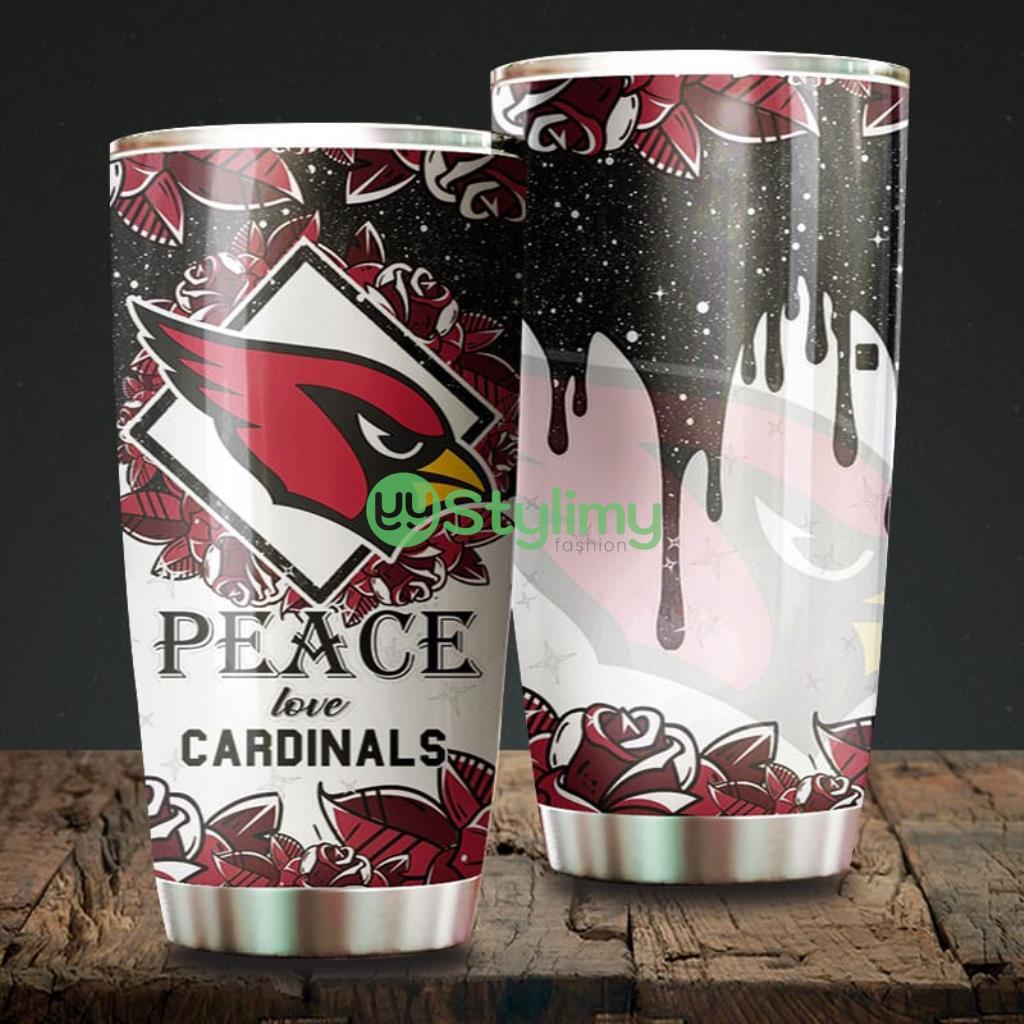 Peace Love Arizona Cardinals NFL Beautiful Design Tumbler 2 Peace Love Arizona Cardinals NFL Beautiful Design Tumbler Product Photo 1