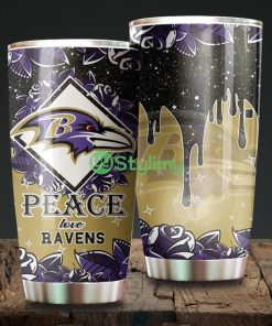 Peace Love Baltimore Ravens NFL Beautiful Design Tumbler Product Photo 1