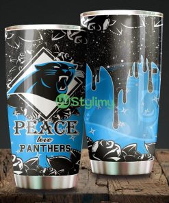 Peace Love Carolina Panthers NFL Beautiful Design Tumbler Product Photo 1